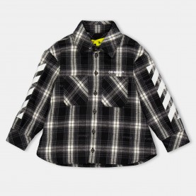 Риза с дълъг ръкав Off White Kids Long Sleeve Shirt - Black/White риза,с,дълъг,ръкав,off,white,kids,long,sleeve,shirt,black,white