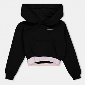 Суичър Off White Kids Cropped Hoodie - Black/Lilac суичър,off,white,kids,cropped,hoodie,black,lilac