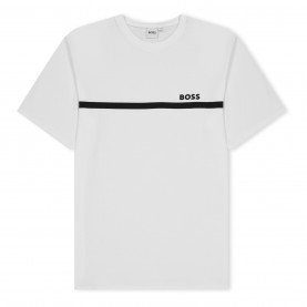 Тениска Boss Kids Small Logo T-Shirt - White 10P тениска,детски,летен,каталог,детски,летни,къси,и,дълги,панталони,детски,3/4,панталони,детски,тениски,boss,kids,small,logo,t,shirt,white,10p