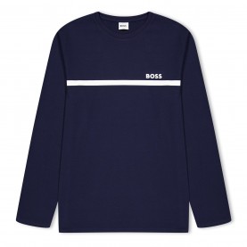 тениска,детски,3/4,панталони,детски,тениски,boss,kids,long,sleeve,t,shirt,small,logo,design,navy,849