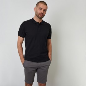 threadbare,cotton,pique,short,sleeve,polo,shirt,black
