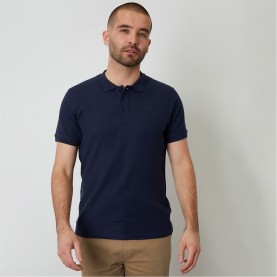 threadbare,cotton,pique,short,sleeve,polo,shirt,navy