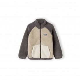 поларено,яке,детски,полари,детски,3/4,панталони,minoti,boys,sherpa,fleece,jacket,contrast,pocket,brown,brown