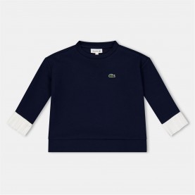 блуза,детски,облекла,lacoste,sweatshirt,in99,navy,white