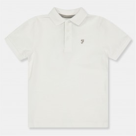 Farah Bugsworth Polo In99 - White дрехи,за,училище,детски,блузи,с,яка,детски,3/4,панталони,farah,bugsworth,polo,in99,white