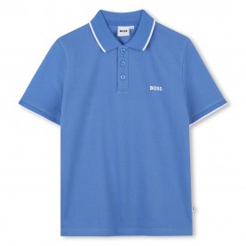 бебешка,блуза,с,яка,детски,облекла,boss,boss,print,polo,shirt,babies,navy,blue