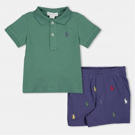 Polo Ralph Lauren Kids' Quality Fabric Shirt Set - Fairway Green детски,3/4,панталони,polo,ralph,lauren,kids',quality,fabric,shirt,set,fairway,green