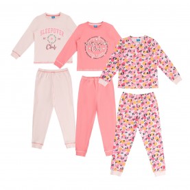 пижама,детски,пижами,детски,облекла,star,leopard,pyjamas,3pk,girl,pink,orange
