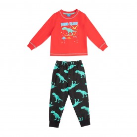 детска,пижама,детски,пижами,детски,облекла,star,yb,dino,pyjamas,dinosaur,boys,red,black
