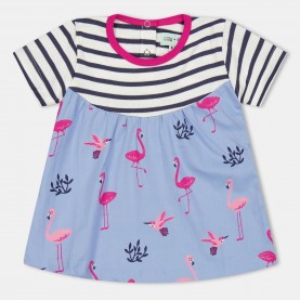 Рокля Lilly and Sid Kids Fabric Mix A-Line Dress - Multi рокля,бебешки,облекла,детски,поли,и,рокли,lilly,and,sid,kids,fabric,mix,a,line,dress,multi