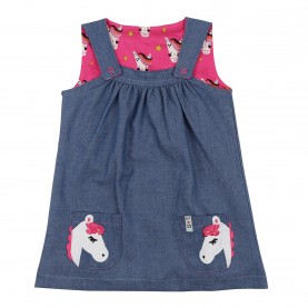 рокля,бебешки,облекла,детски,поли,и,рокли,lilly,and,sid,kids,reversible,pinafore,dress,multi