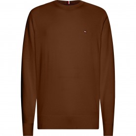 пуловер,мъжки,пуловери,tommy,hilfiger,men's,pima,cotton,cashmere,crew,neck,jumper,khaki,gw8