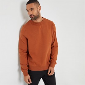 блуза,мъжки,блузи,threadbare,cotton,blend,satsuma,crew,neck,sweatshirt,terracotta
