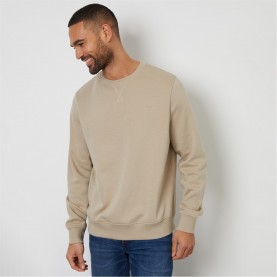 блуза,мъжки,блузи,threadbare,cotton,blend,satsuma,crew,neck,sweatshirt,stone