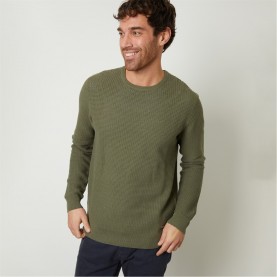 пуловер,мъжки,пуловери,threadbare,crochet,knit,crew,neck,jumper,olive