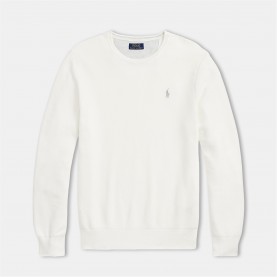 пуловер,мъжки,пуловери,polo,ralph,lauren,textured,pony,jumper,deckwash,white