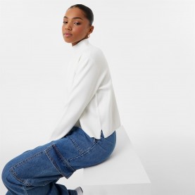 пуловер,дамски,плетени,дрехи,jack,wills,mock,neck,jumper,vintage,white