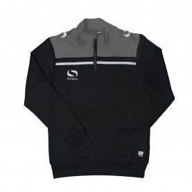 Sondico Kids 1/4 Zip Fleece - Black/Charcoal детски,полари,sondico,kids,1,4,zip,fleece,black,charcoal