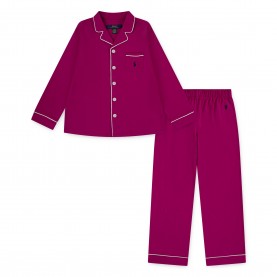 Пижама Polo Ralph Lauren Kids Classic Long Sleeve Pyjama Set - Preppy Pink AFX пижама,polo,ralph,lauren,kids,classic,long,sleeve,pyjama,set,preppy,pink,afx
