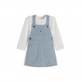 Tommy Hilfiger Unisex Kids' Clothing Set - Blue Stripe 0A5 детски,3/4,панталони,детски,облекла,tommy,hilfiger,unisex,kids',clothing,set,blue,stripe,0a5