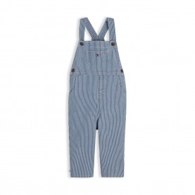 Tommy Hilfiger Unisex Kids Dungarees - Blue Stripe 0A5 tommy,hilfiger,unisex,kids,dungarees,blue,stripe,0a5