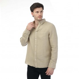 Gant Regular Fit Garment Dyed Linen Shirt - Beige gant,regular,fit,garment,dyed,linen,shirt,beige