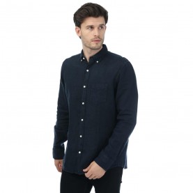 Gant Regular Fit Garment Dyed Linen Shirt - Navy gant,regular,fit,garment,dyed,linen,shirt,navy