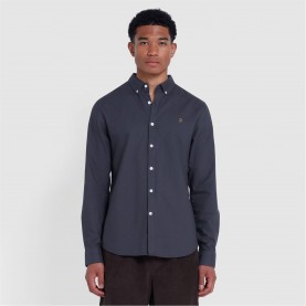 облекла,на,разпродажба,farah,brewer,slim,fit,shirt,charcoal