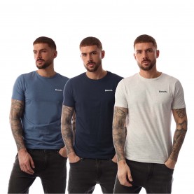тениска,облекла,на,разпродажба,мъжки,тениски,bench,bognor,3,pack,t,shirt,blue,cream