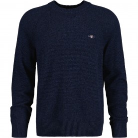 блуза,облекла,на,разпродажба,мъжки,пуловери,gant,bicolored,crew,neck,sweater,navy,melange