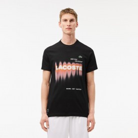 Тениска Lacoste Tennis X Daniil Medvedev T-Shirt - Black тениска,мъжки,тениски,lacoste,tennis,x,daniil,medvedev,t,shirt,black