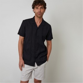 threadbare,linen,blend,lace,trim,relaxed,fit,shirt,black