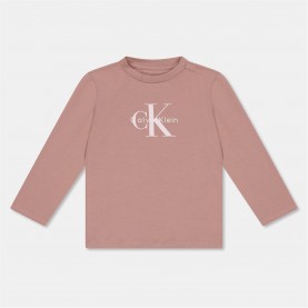 тениска,детски,облекла,calvin,klein,jeans,ckj,ls,monogram,tee,in61,rose,tp9