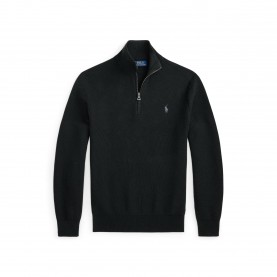 пуловер,мъжки,пуловери,polo,ralph,lauren,quarter,zip,jumper,polo,black