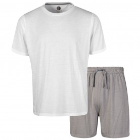 мъжки,комплект,мъжки,пижами,light,and,shade,crew,neck,tee,and,short,pyjama,set,mens,white