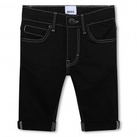 детски,дънки,детски,облекла,boss,logo,denim,slim,jeans,infants,black,z11