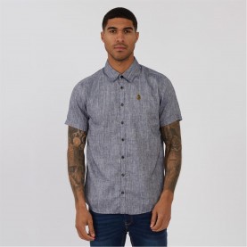 Luke 1977 Yoko Linen Shirt - Navy luke,1977,yoko,linen,shirt,navy