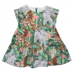 Рокля Kenzo Kids Jungle Mini Dress - Forest Green рокля,kenzo,kids,jungle,mini,dress,forest,green