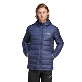 Яке Adidas Terrex Multi Light Down Hooded Jacket - Navy яке,мъжки,softshell,якета,мъжки,якета,adidas,terrex,multi,light,down,hooded,jacket,navy