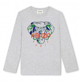тениска,детски,3/4,панталони,kenzo,kids',logo,regular,fit,t,shirt,grey,marl