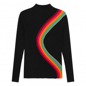 пуловер,дамски,плетени,дрехи,ps,paul,smith,swirl,high,neck,jumper,blacks,79