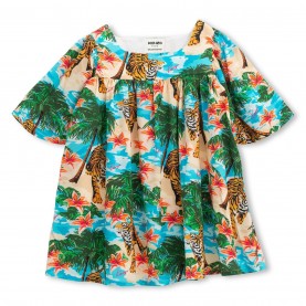 тениска,детски,3/4,панталони,kenzo,kids',sea,jungle,print,t,shirt,dress,off,white