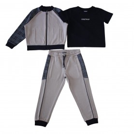 тениска,дрехи,за,училище,ученическо,облекло,детски,екипи,firetrap,casual,tracksuit,set,with,t,shirt,(,3pcs,set,),grey