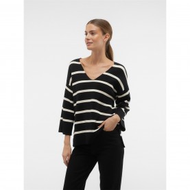 дамски,плетени,дрехи,vero,moda,vm,saba,vneck,ld42,black,stripe