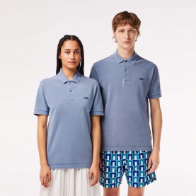 Блуза с яка Lacoste Classic-Fit Natural Dye Polo Shirt - Stone блуза,с,яка,мъжки,тениски,lacoste,classic,fit,natural,dye,polo,shirt,stone