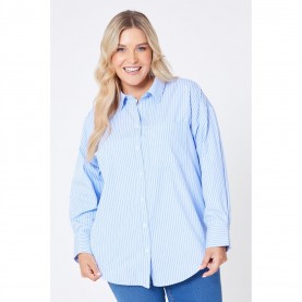 дамски,ризи,дамски,облекла,размер,be,you,stripe,longline,shirt,blue,white