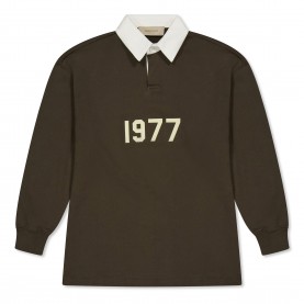Детска тениска Fear Of God Essentials Unisex Kids Henley Rugby Long Sleeve T-Shirt - Off Black детска,тениска,fear,of,god,essentials,unisex,kids,henley,rugby,long,sleeve,t,shirt,off,black