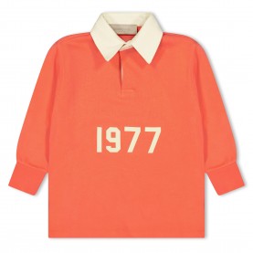 Детска тениска Fear Of God Essentials Unisex Kids Henley Rugby Long Sleeve T-Shirt - Coral детска,тениска,fear,of,god,essentials,unisex,kids,henley,rugby,long,sleeve,t,shirt,coral