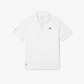 Блуза с яка Lacoste Tennis x Daniil Slim-Fit Polo Shirt - White блуза,с,яка,мъжки,тениски,lacoste,tennis,x,daniil,slim,fit,polo,shirt,white