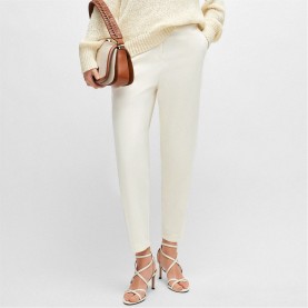 панталони,дамски,чорапогащи,и,клинове,boss,tolinda,d,elasticed,waistband,trousers,white